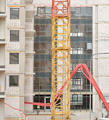 Image showing construction site, building and crane