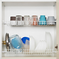 Image showing lots of wet dishes