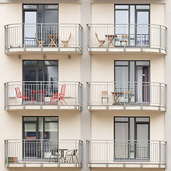 Image showing New building with balconies