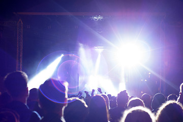 Image showing crowd in concert near stage