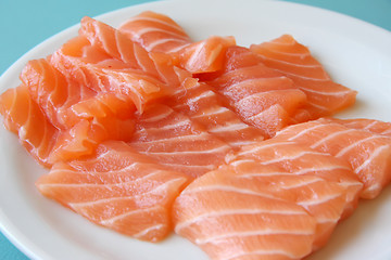 Image showing Salmon sashimi