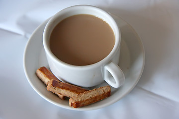 Image showing Coffee and cookies