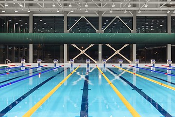 Image showing Sport swimming pool inside building