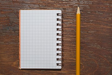 Image showing Notebook with Pencil