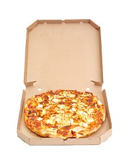 Image showing Whole pizza in a box