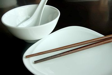 Image showing Chinese dining set