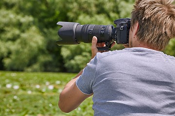 Image showing Photographer in Nature