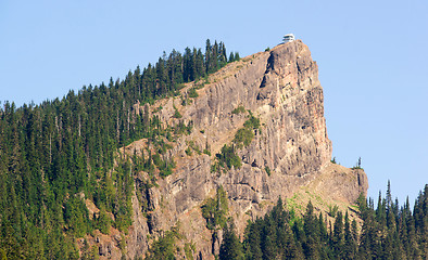 Image showing Historic Structure High Rock Fire Lookout Sawtooth Ridge Washing