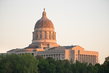 Image showing Jefferson City Missouri Capital Building Downtown Sunset Archite