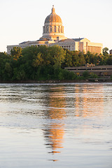 Image showing Jefferson City Missouri Capital Building Downtown Sunset Archite