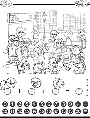 Image showing maths game coloring book