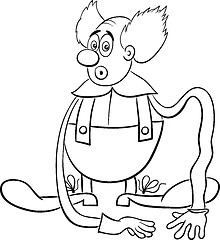 Image showing circus clown coloring page