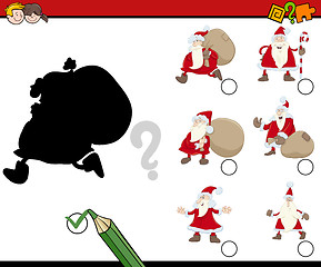 Image showing shadows game with santa