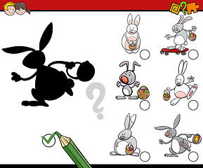 Image showing shadow game with easter bunnies