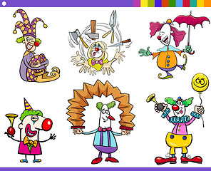 Image showing circus clown characters set