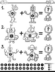 Image showing maths educational coloring page