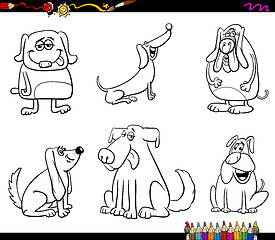 Image showing dog characters coloring book
