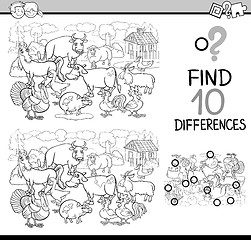Image showing differences game coloring book