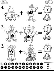 Image showing maths educational coloring book