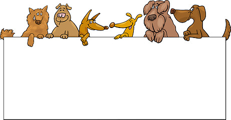 Image showing dogs with frame cartoon design
