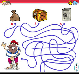 Image showing path maze activity with pirate