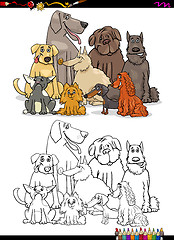 Image showing cartoon dogs coloring book