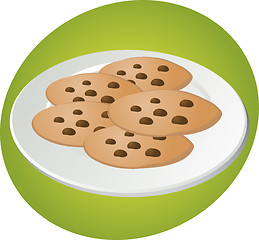 Image showing Chocolate chip cookies