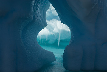 Image showing Beautiful view of icebergs in Antarctica