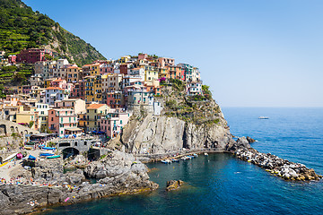 Image showing Manarola in Cinque Terre, Italy - July 2016 - The most eye-catch