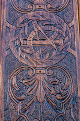 Image showing Freemasonry door entrance detail