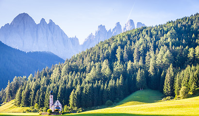 Image showing The Church of San Giovanni in Dolomiti Region - italy