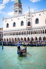 Image showing VENICE, ITALY - JUNE 27, 2016: San Marco area full of turists
