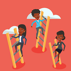 Image showing Business people climbing to success.