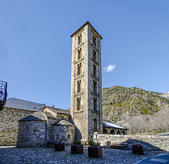 Image showing Roman Church of  Santa Eulalia in Erill la Vall, in the Boi Valley,Catalonia - Spain