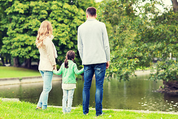 Image showing family walking in summer park