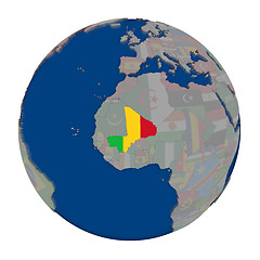 Image showing Mali on political globe