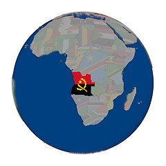 Image showing Angola on political globe