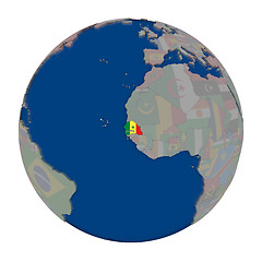 Image showing Senegal on political globe