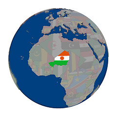 Image showing Niger on political globe