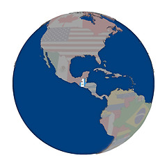 Image showing Guatemala on political globe