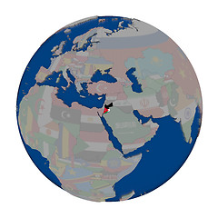 Image showing Jordan on political globe