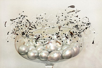 Image showing Eggs in glass