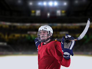 Image showing hockey player portrait