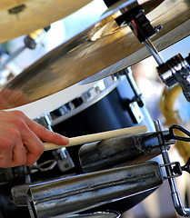 Image showing Latin jazz drummer.