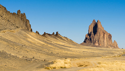 Image showing Rocky Craggy Butte Shiprock New Mexico United States