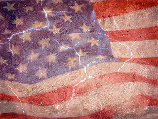 Image showing American flag grunge