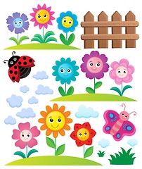 Image showing Happy flowers topic set 3