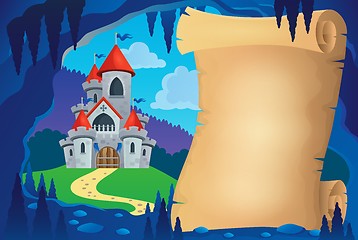 Image showing Parchment in fairy tale cave image 1