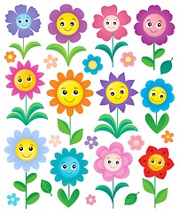 Image showing Happy flowers topic set 2