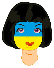 Image showing Person of the colour of the flag of the ukraine